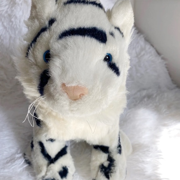 White Tiger Plush Stuffed Animal - Picture 3 of 5